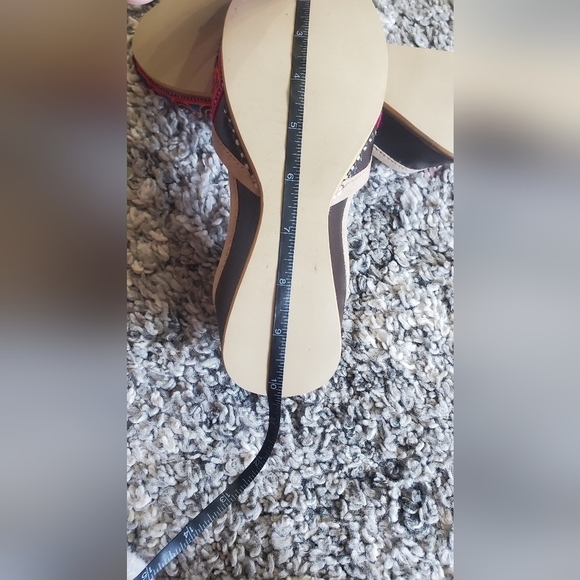 Fuchsia embroidered ballet Handmade leather Women's flats Sz 8 - Picture 8 of 8